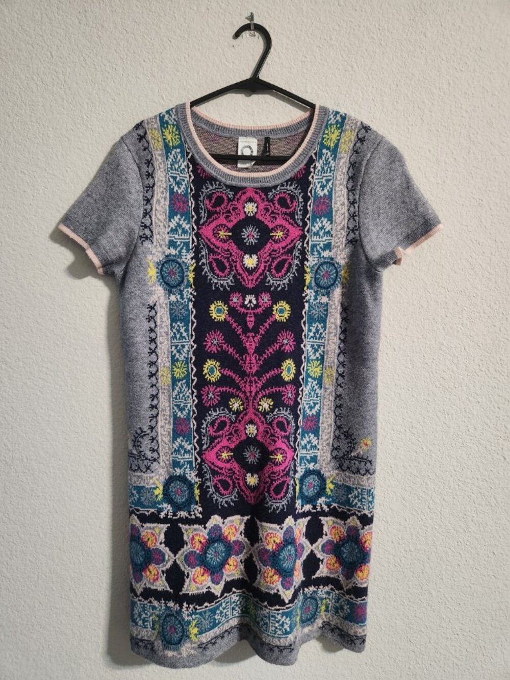 Anthropologie Akemi + Kin Kaleidoscope Sweater Dress Short-sleeve grey XXSP